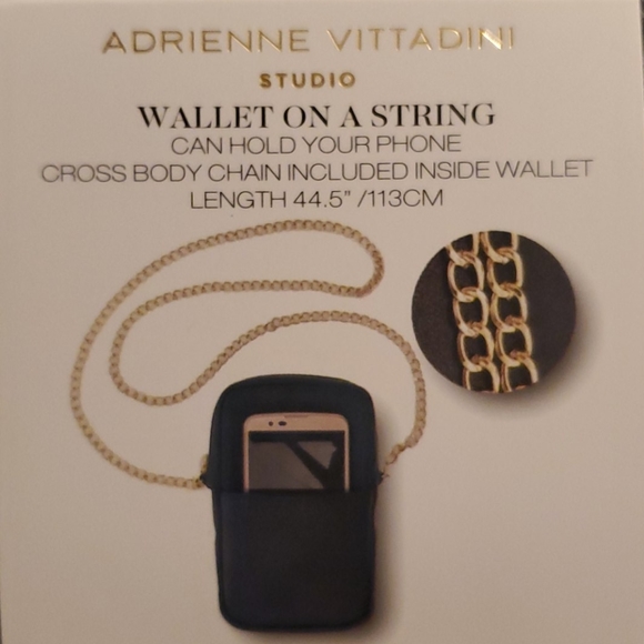 New Adrienne Vittadini phone wallet on a string, Crossbody - Picture 5 of 8